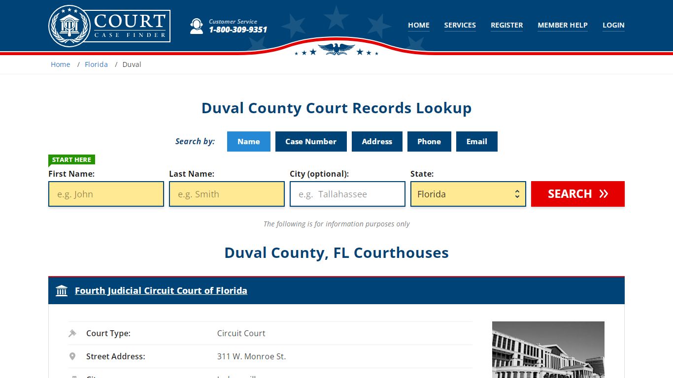 Duval County Court Records | FL Case Lookup - CourtCaseFinder.com